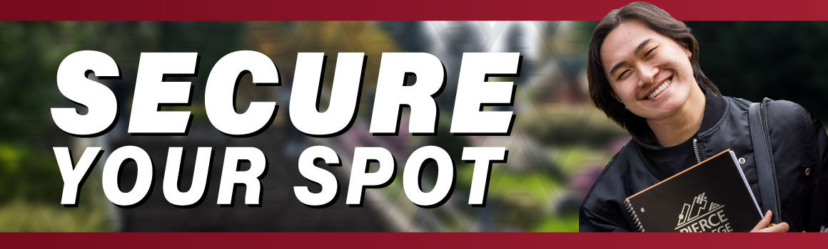 student with text secure your spot