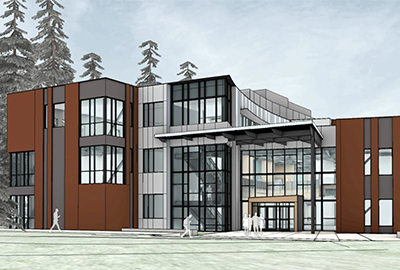 architectural rendering of new STEM buidling