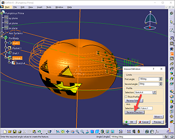 screen capture of catia v5 software interface