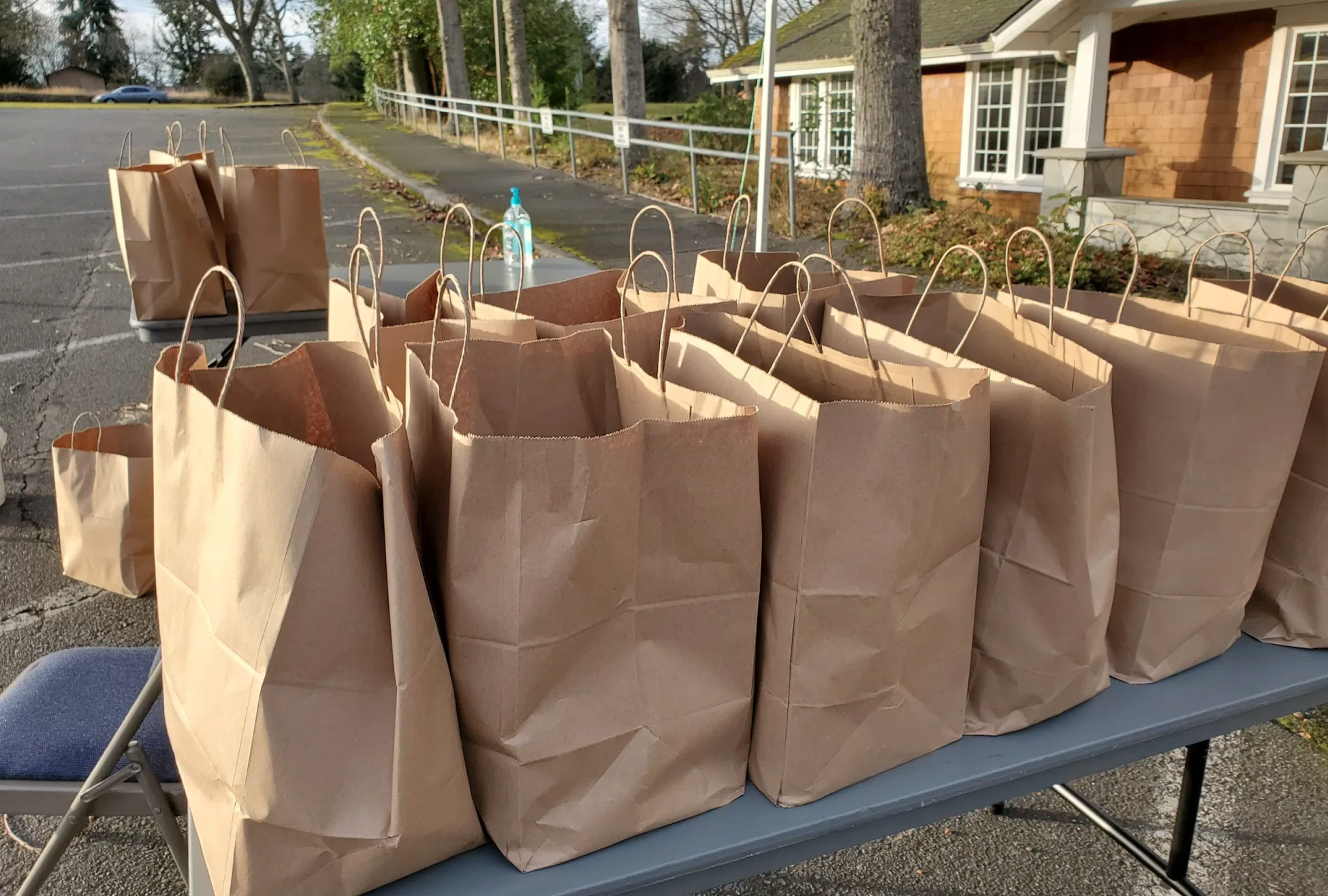Bags of food to be donated to students