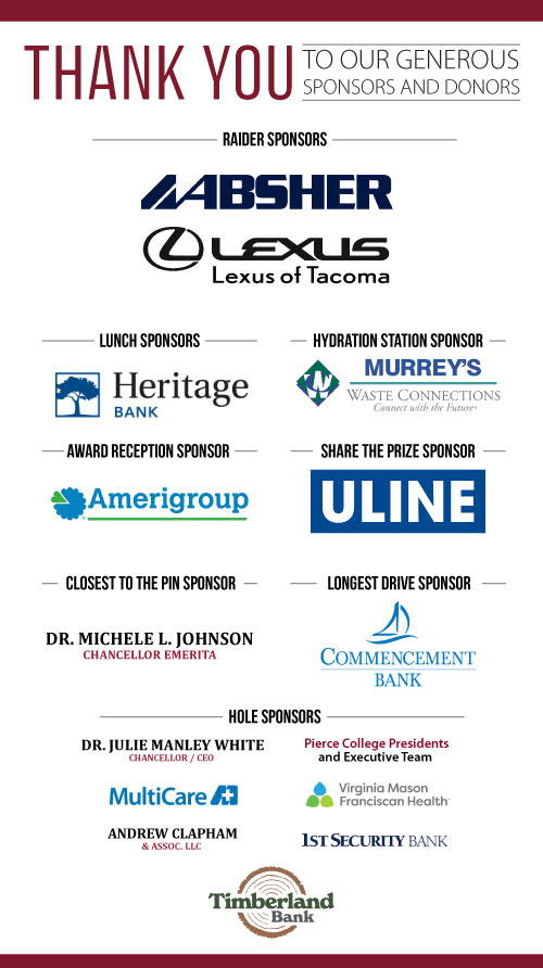 thank you to our generous sponsors with sponsor logos