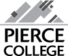 pierce college square grey logo