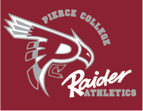 Example of Raider Athletics 2 color logo reversed out