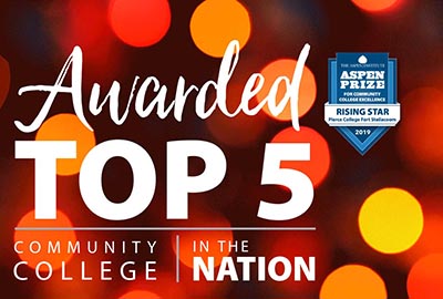 awarded top 5 community college in the nation by the aspen institute with aspen logo