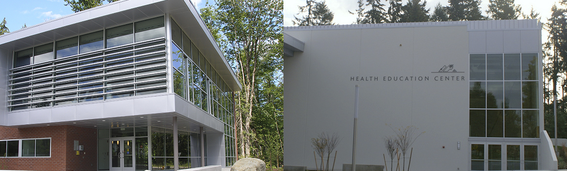 health education center buildings on puyallup and fort steilacoom campuses