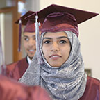 International student graduating