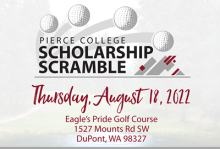 Pierce College Scholarship Scramble, Aug. 18, 2022 at Eagle's Pride Golf Course